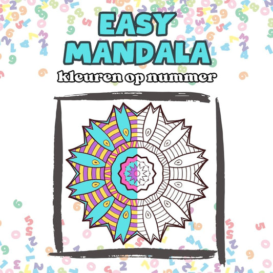 Kleurboek Easy mandala, kleuren op nummer